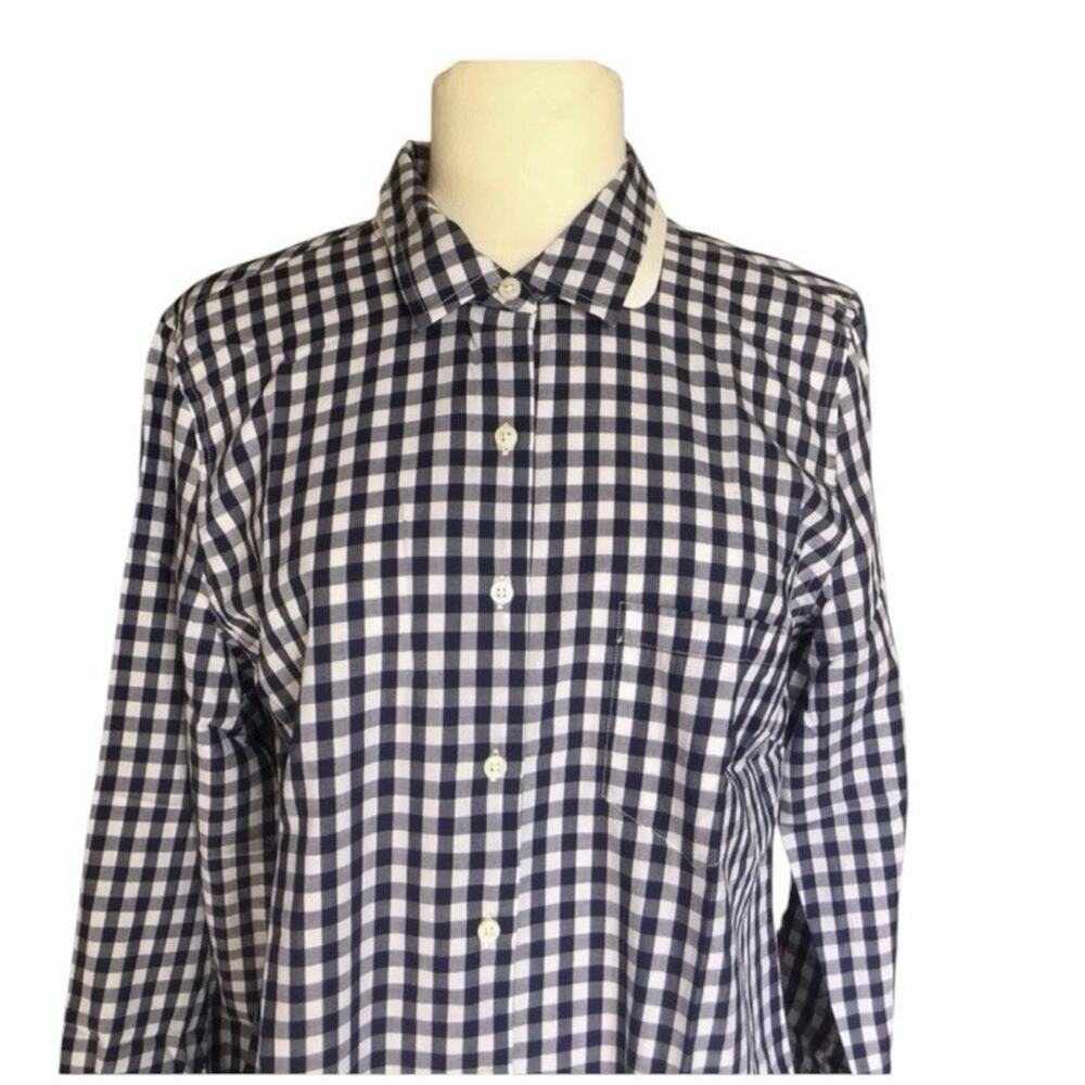 UNTUCKit Women’s Belleza Button Up Shirt Blue Buffalo Plaid Size 4 NWOT - Picture 7 of 15